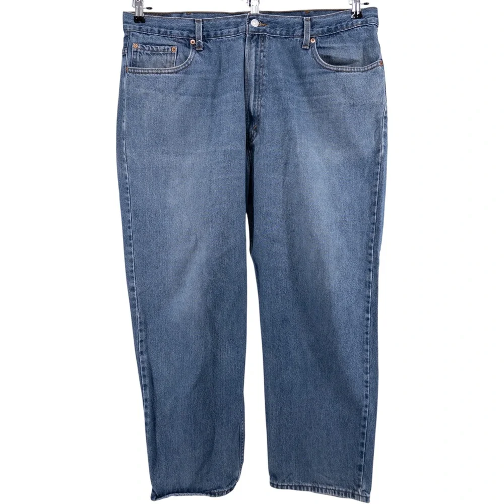 Levis 550 Relaxed Fit Jeans Men's‎ 42x30 Blue Stonewash Denim Red Tab Y2K 2008